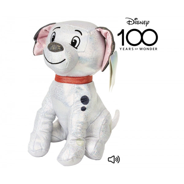 "Disney 100 101 Dalamtier knuffel met geluid en glitters"