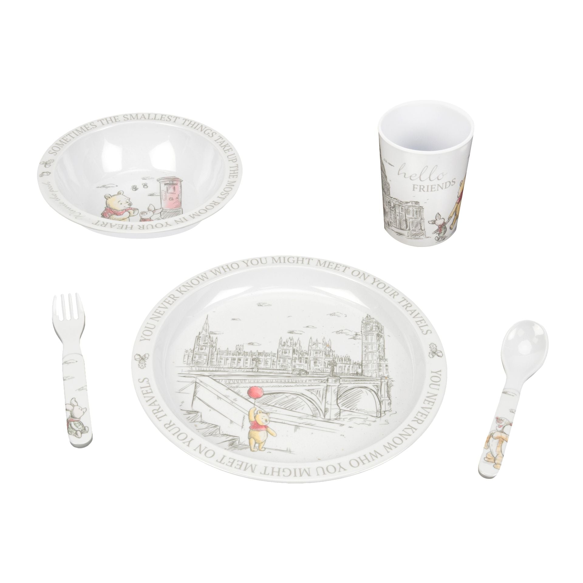 Disney Baby Winnie The Pooh 5-delige Ontbijtset - Started With The Mouse