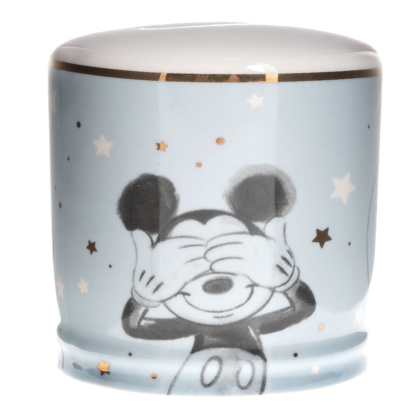 Begin met sparen voor de kleine in stijl met de Mickey Mouse blauwe porseleinen spaarpot uit de Disney Baby collectie. Een vrolijk en tijdloos ontwerp voor elke kinderkamer. Ideaal cadeau voor ouders die willen sparen in de magische wereld van Disney. Hoogwaardig porselein met het geliefde Mickey Mouse-icoon.