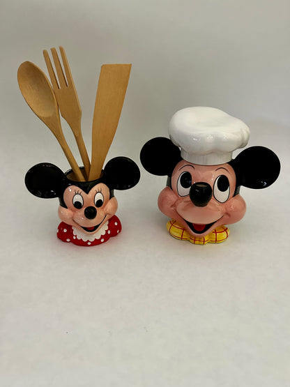 Vintage Disney Mickey en Minnie Mouse Keuken set - Started With The Mouse