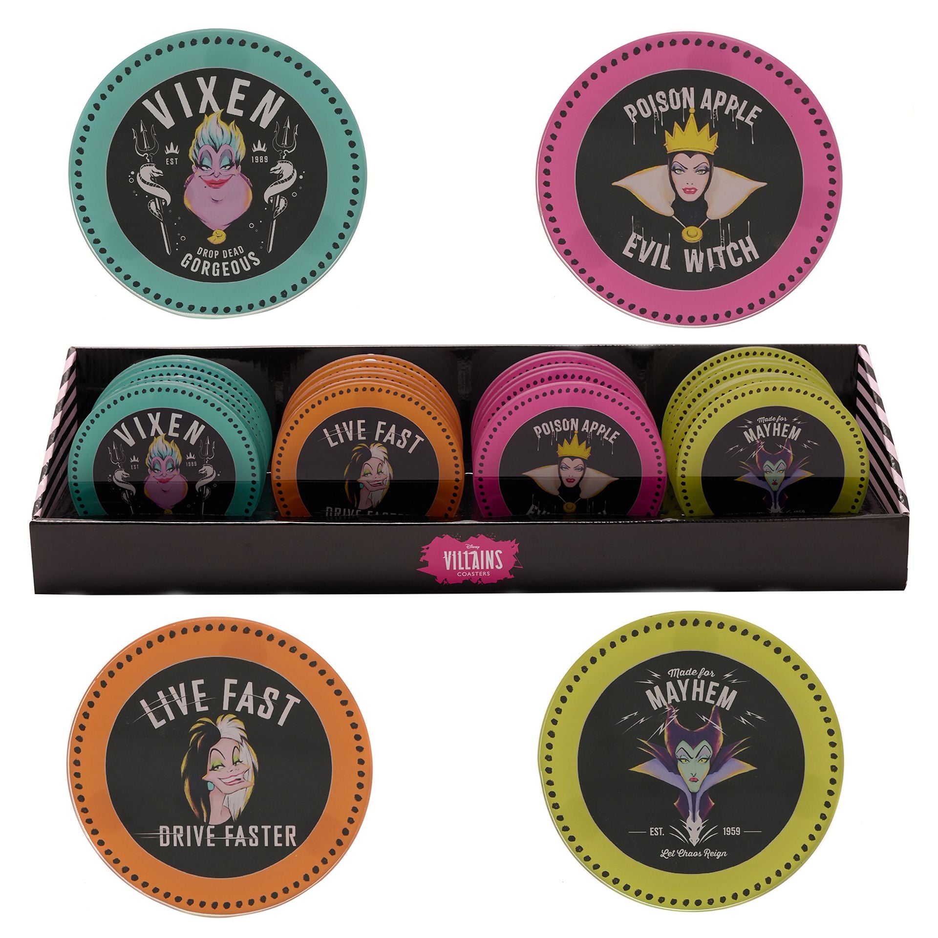 Disney Villains Onderzetters Set van 4 - [shop_namen] - [product-type] 