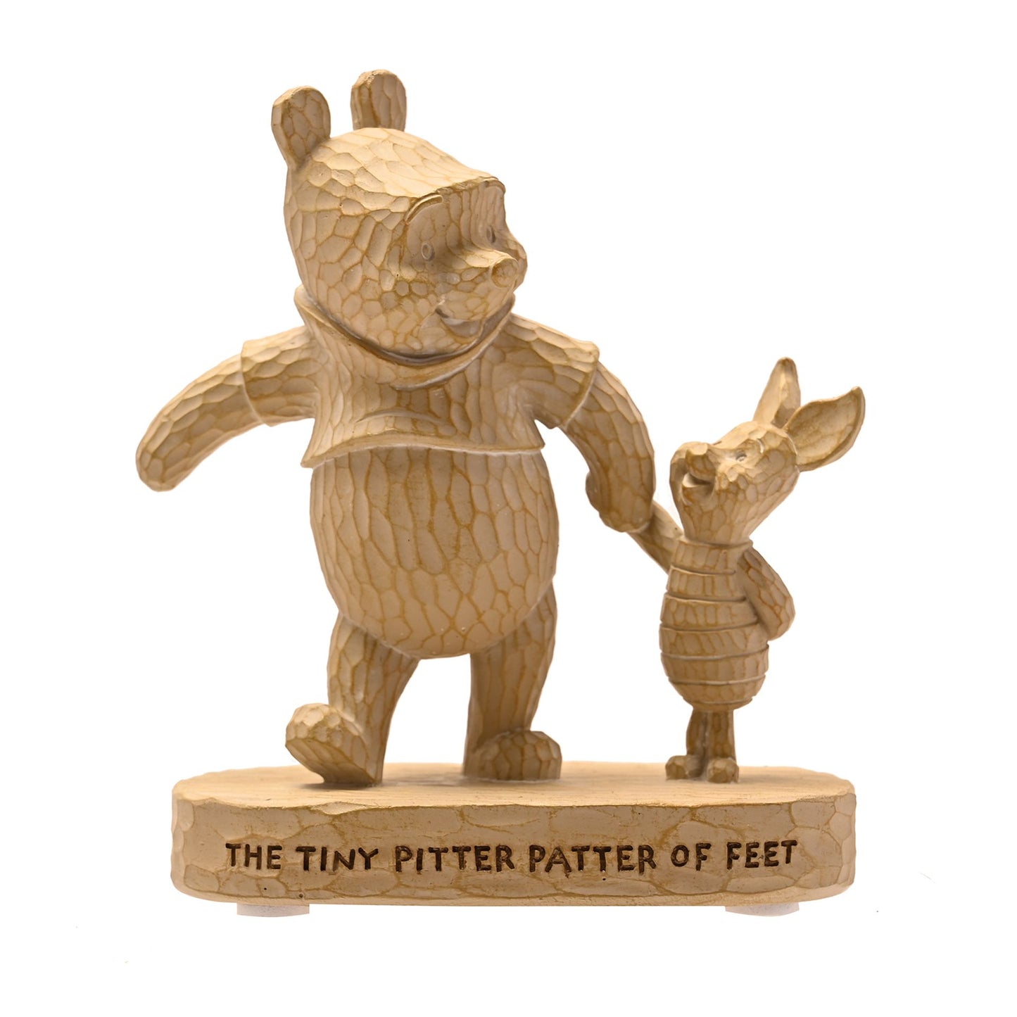 Resin Poeh & Knorretje beeldje met 'Het zachte getrippel van voetjes', ideaal voor verzamelaars.