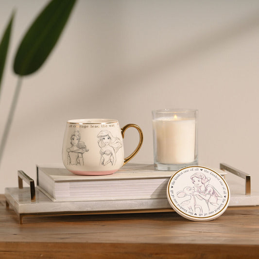 Disney Sneeuwwitje onderzetter uit de Classic Collectable-serie met kleurrijke afbeelding van Sneeuwwitje en inspirerende tekst, ideaal als Disney verzamelobject en woonaccessoire.