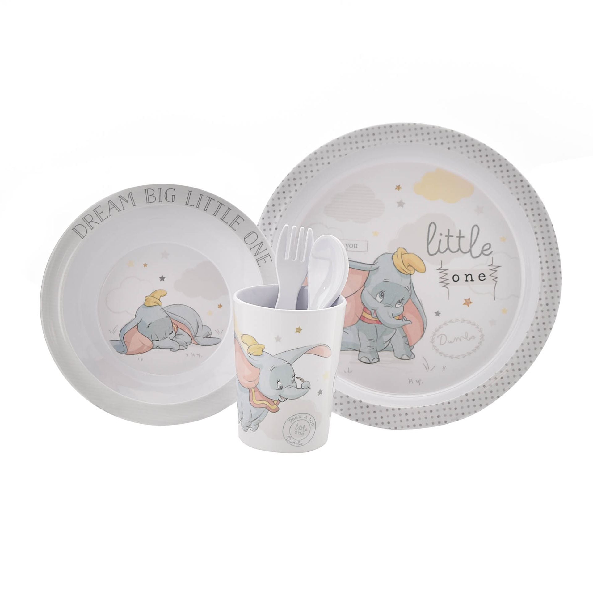 Disney Baby Dumbo 5-delige Ontbijtset - Started With The Mouse