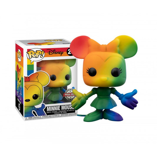 Funko Pop Minnie Mouse Pride 23 - Een kleurrijke viering van liefde en inclusiviteit. Toon je trots met Minnie Mouse op www.startedwiththemouse.com.